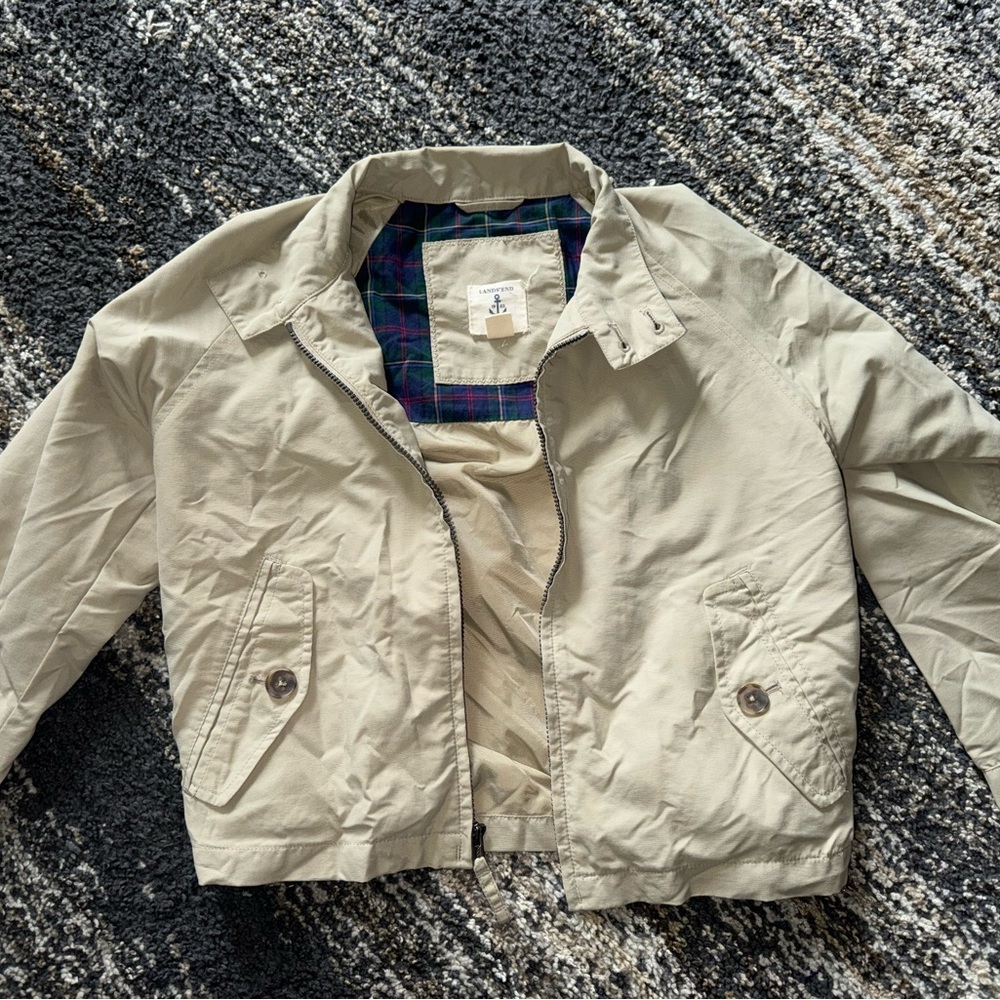 Lands‎ End nylon boys tan jacket size medium 5-6